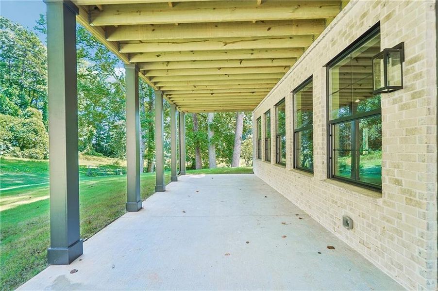 Exterior details and patio area of a home in , Buford (Image 30).