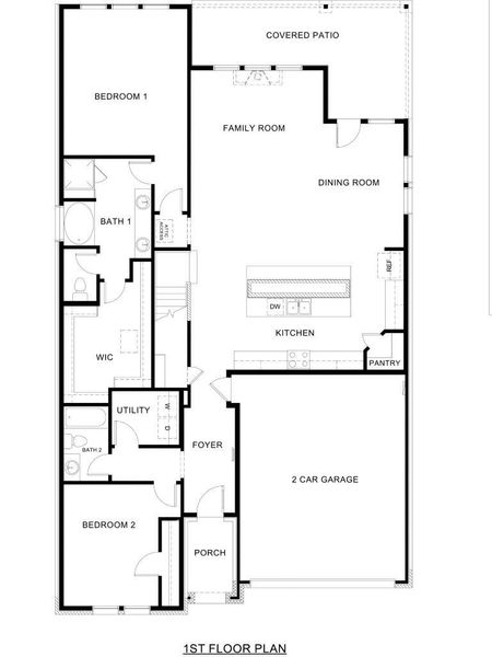 2D floor plan layout for the Boulder by D.R. Horton in Prairie Oaks, Oak Point, TX (Image 3).