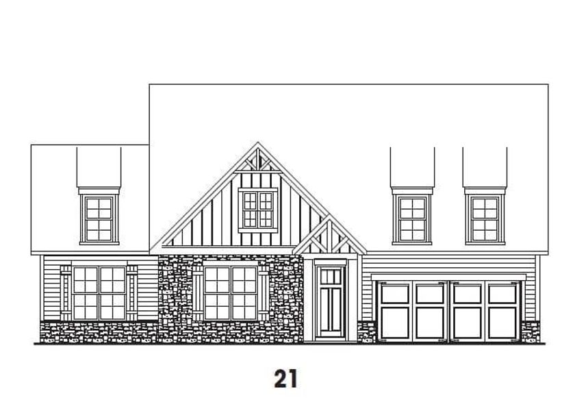 Front exterior of a new home in , Canton, GA, highlighting curb appeal (Image 1).