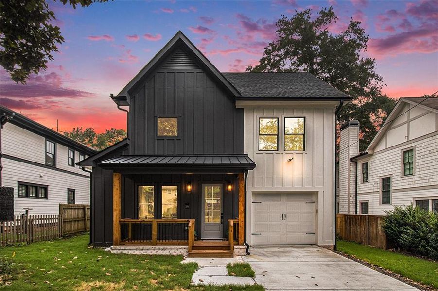 Front exterior of a new home in , Atlanta, GA, highlighting curb appeal (Image 29). Front exterior of a new home in , Atlanta, GA, highlighting curb appeal (Image 29).
