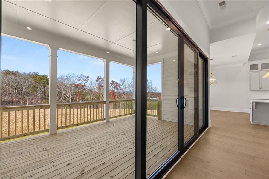 Exterior details and patio area of a home in Horizon at Laurel Canyon, Canton (Image 30).