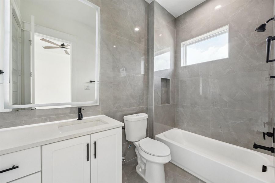 Furnished interior view inside a new home in Heights Estates, Houston (Image 9).