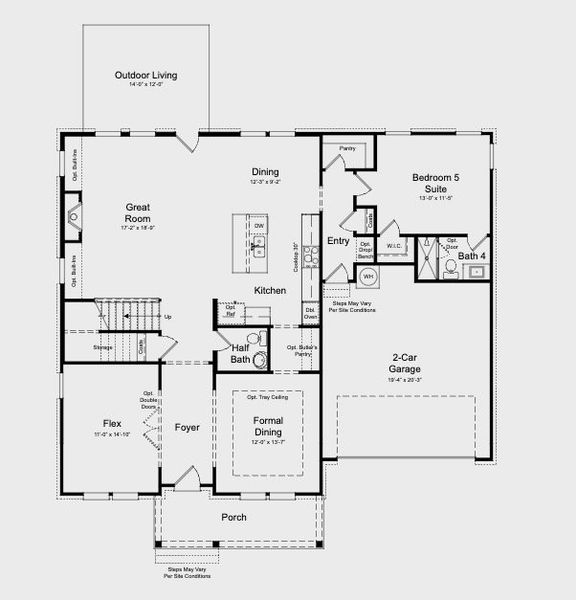 2D floor plan layout for the Aiken by Taylor Morrison in Reserve at Hickory Walk, Kennesaw, GA (Image 4).
