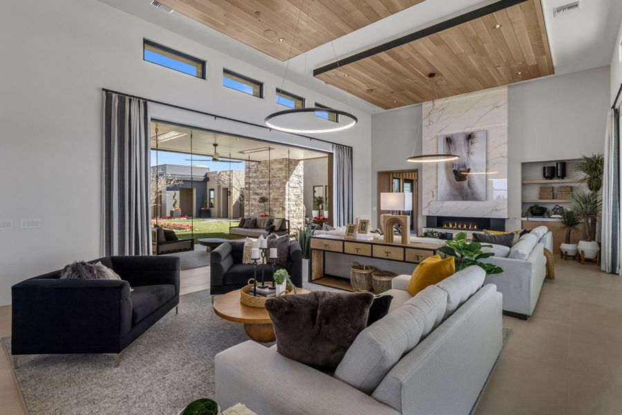 Representative furnished interior of a home built from the Cheval by Camelot Homes in Shadow Ridge, Scottsdale (Image 59).