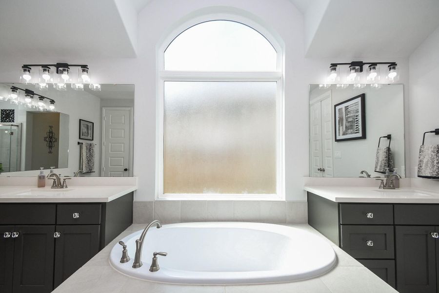 Furnished interior view inside a new home in Fulbrook On Fulshear Creek 60', Fulshear (Image 27).