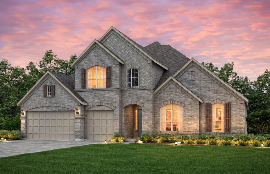 Representative exterior photo of a completed home built from the Caldwell by Pulte Homes in Bluffview, Leander, TX (Image 214).