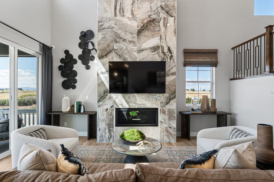 Representative furnished interior of a home built from the Windsor by Taylor Morrison in Macanta City Collection, Castle Rock (Image 10).