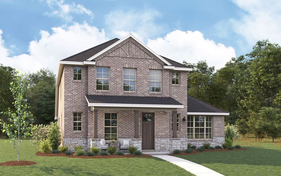 The Granbury - Hill Country with Stone Elevation