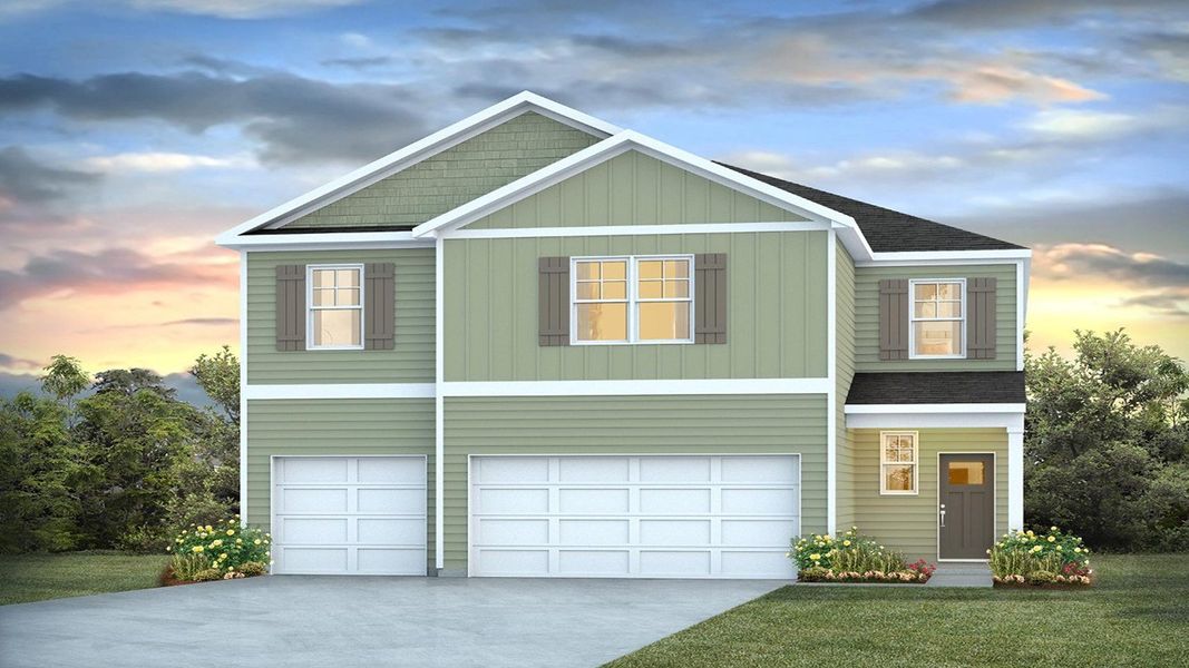 Representative exterior photo of a completed home built from the Guilford by D.R. Horton in Laurel Grove, Guyton, GA (Image 4).