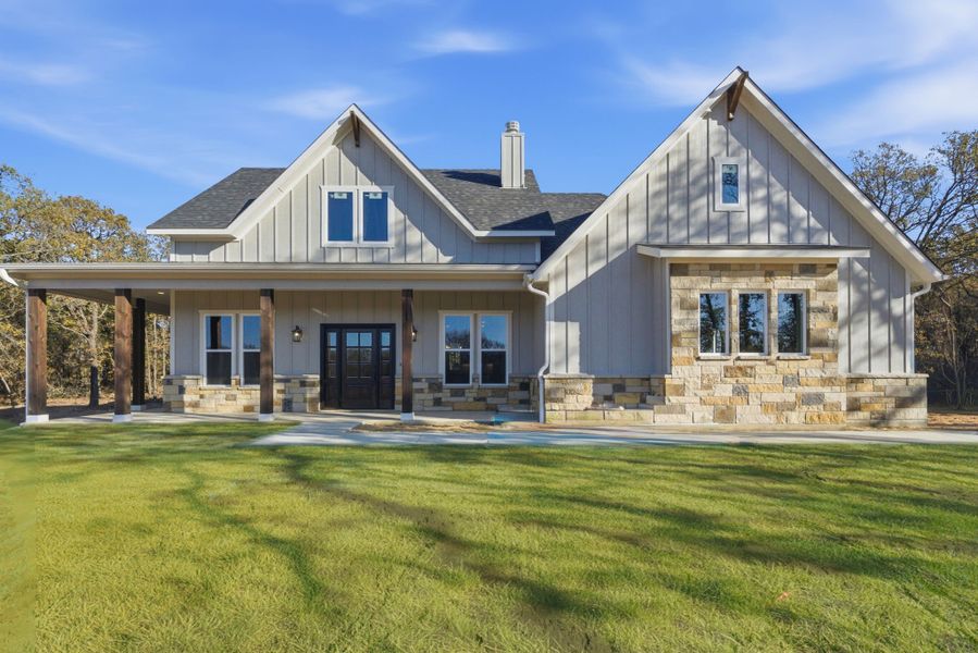 Representative exterior photo of a completed home built from the Canyon Plan by Zeal Home Builders in Sunrise Point, Weatherford, TX (Image 26).