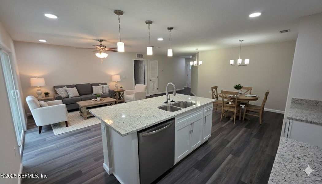 Furnished interior view inside a new home in , Jacksonville (Image 3).
