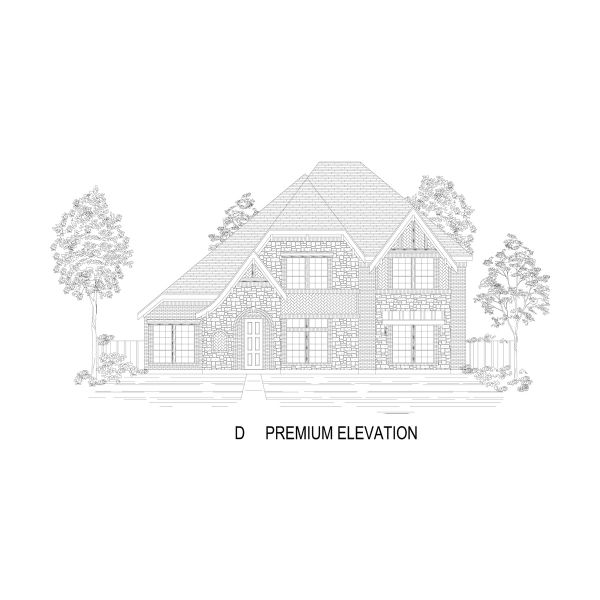 Representative rendering of the exterior for the Canterbury 2R (w/Game) by First Texas Homes (Image 6).