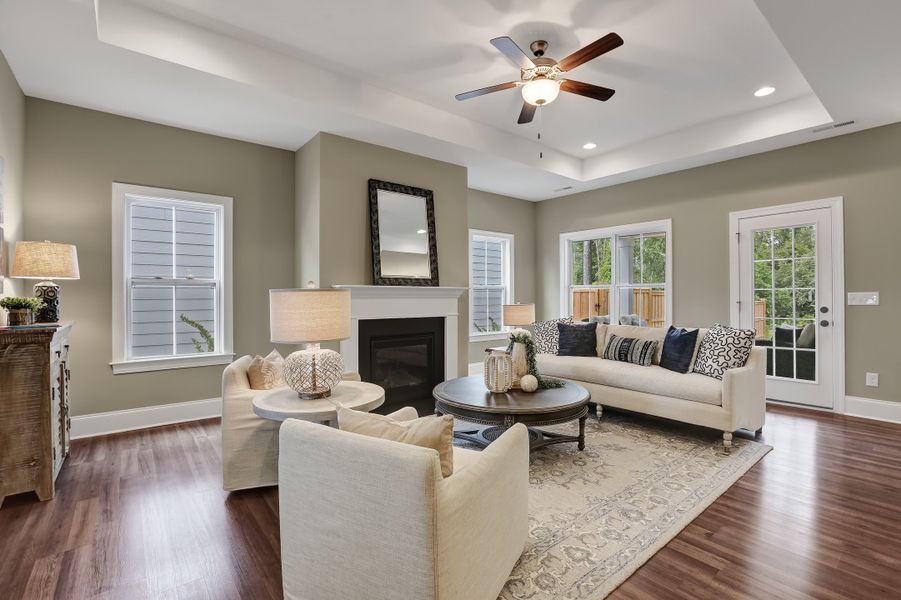Representative furnished interior of a home built from the Sinclair by Bill Clark Homes in Osprey Landing, Southport (Image 5).