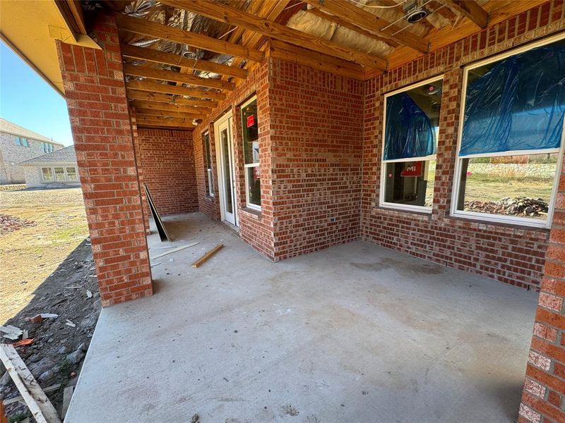 View of patio / terrace with ceiling fan