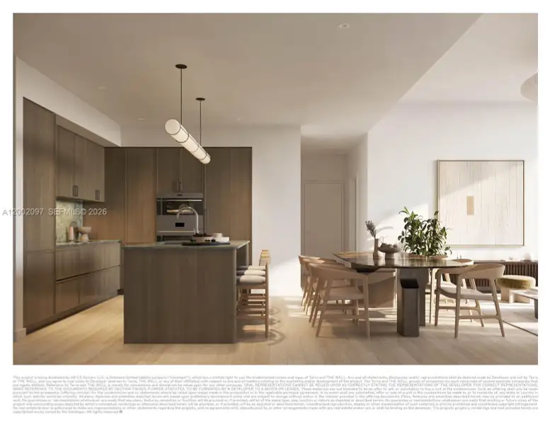 Furnished interior view inside a new home in , Miami (Image 6).