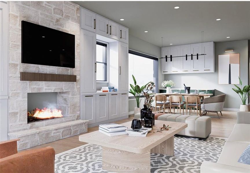 Furnished interior view inside a new home in , Decatur (Image 7).