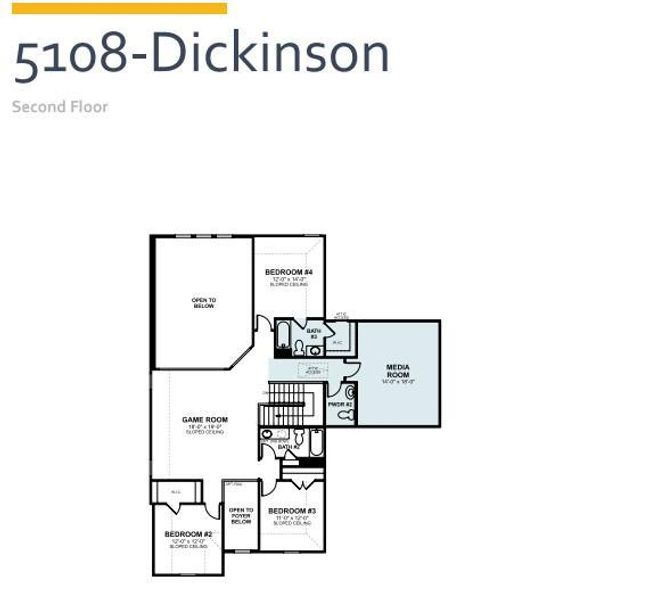 2D floor plan layout of this home in Edgewood, Leander, TX (Image 5).