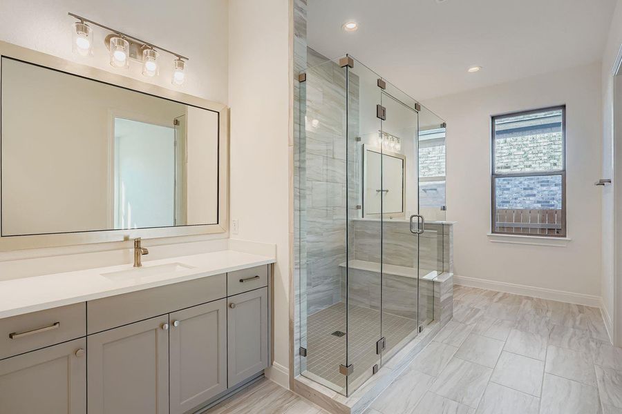 Furnished interior view inside a new home in 6 Creeks, Kyle (Image 6).