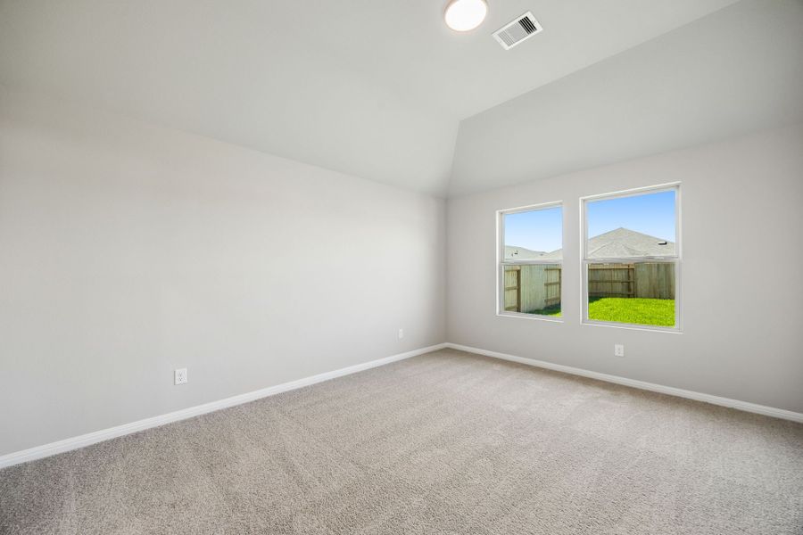 Primary Bedroom in the Sabine home plan by Trophy Signature Homes – REPRESENTATIVE PHOTO Primary Bedroom in the Sabine home plan by Trophy Signature Homes – REPRESENTATIVE PHOTO