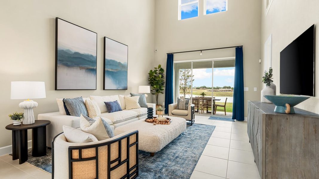 Furnished interior view inside a new home in Indigo Creek, Apollo Beach (Image 10).