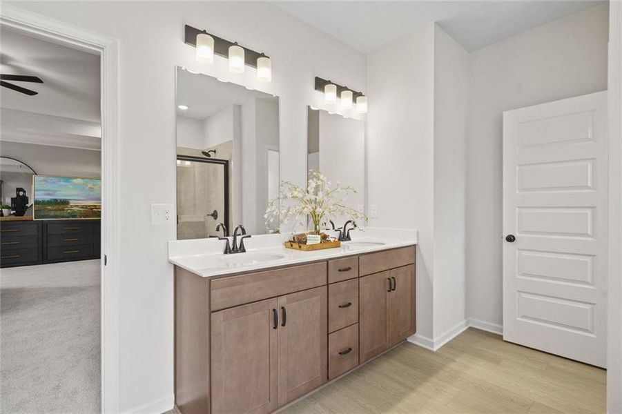 Furnished interior view inside a new home in Glen at Cave Springs, Douglasville (Image 31).