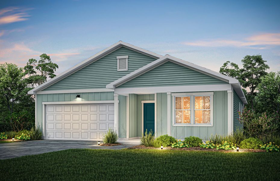Front exterior of a new home in Bradford Pointe, Summerville, SC, highlighting curb appeal (Image 15).