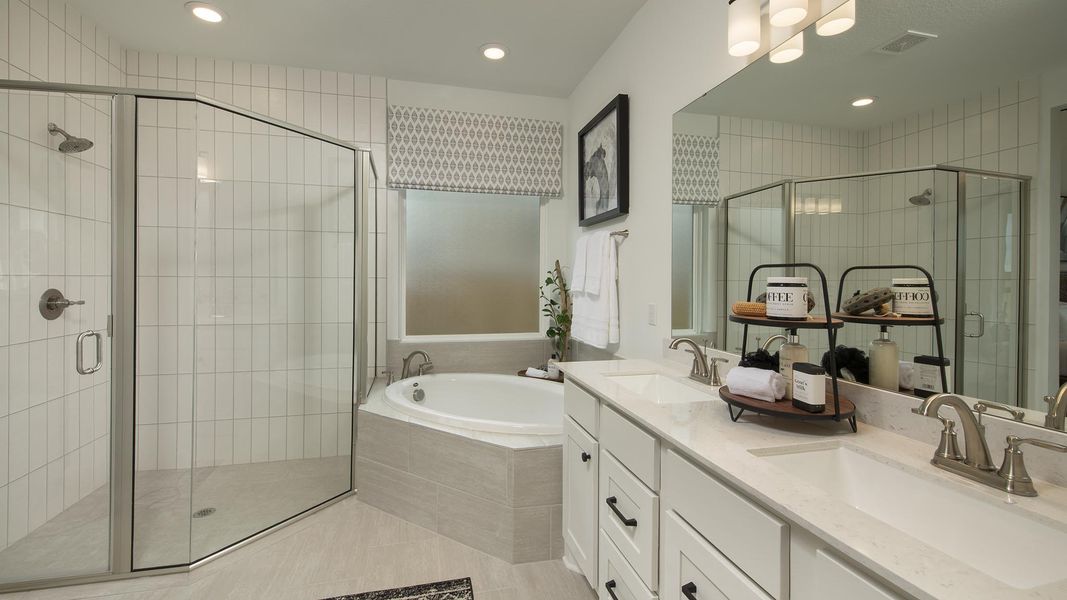 Furnished interior view inside a new home in Briggs Ranch, San Antonio (Image 41).