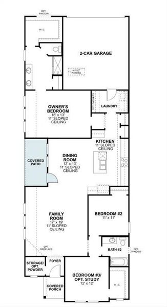 2D floor plan layout of this home in Tarrytown, Crowley, TX (Image 2). 2D floor plan layout of this home in Tarrytown, Crowley, TX (Image 2).