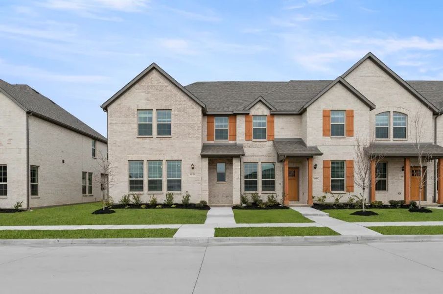 Front exterior of a new home in Sanger Circle, Sanger, TX, highlighting curb appeal (Image 7).