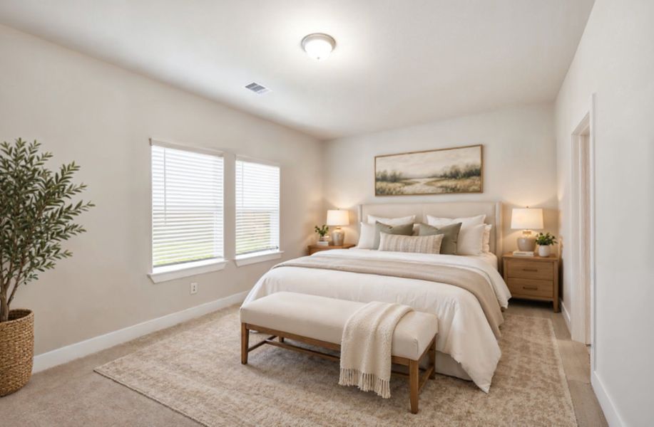 Furnished interior view inside a new home in Massey Oaks, Pearland (Image 17). Furnished interior view inside a new home in Massey Oaks, Pearland (Image 17).