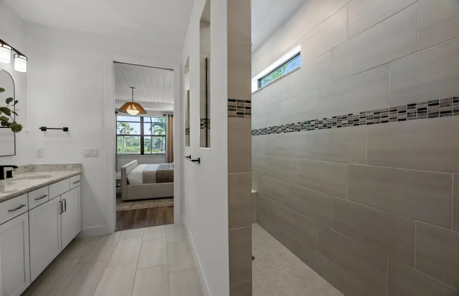 Furnished interior view inside a new home in Lakespur Wellen Park, Venice (Image 12).