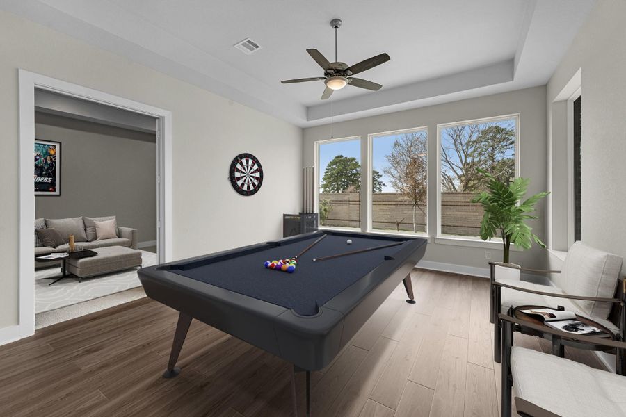 Furnished interior view inside a new home in Bridgeland, Cypress (Image 17).