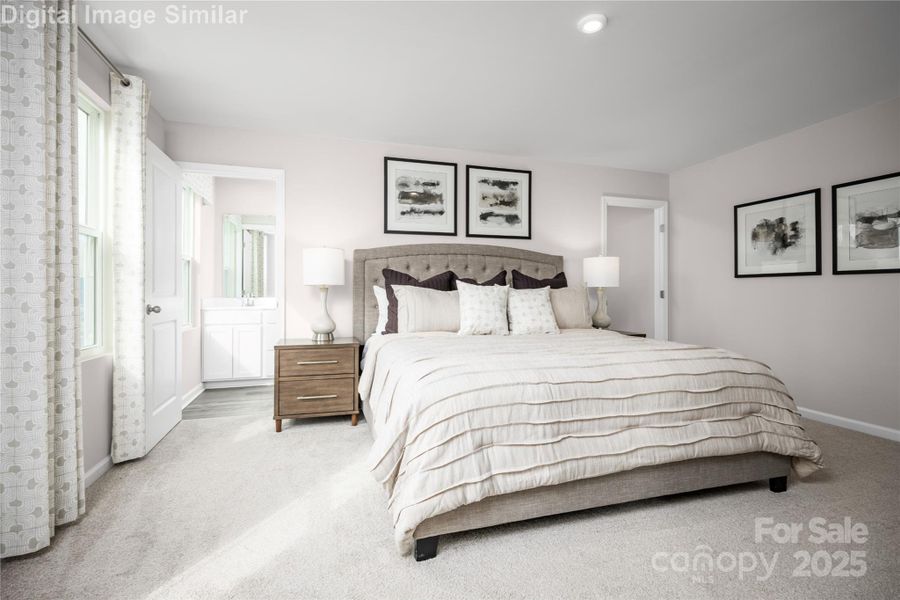 The Luxurious Owner's Suite is a Serene Retreat, complete with a Spa-like Bath featuring a Double Vanity. The Luxurious Owner's Suite is a Serene Retreat, complete with a Spa-like Bath featuring a Double Vanity.