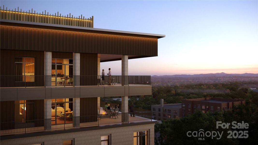 Condo located in Asheville, NC showcasing its design and architecture (Image 2).