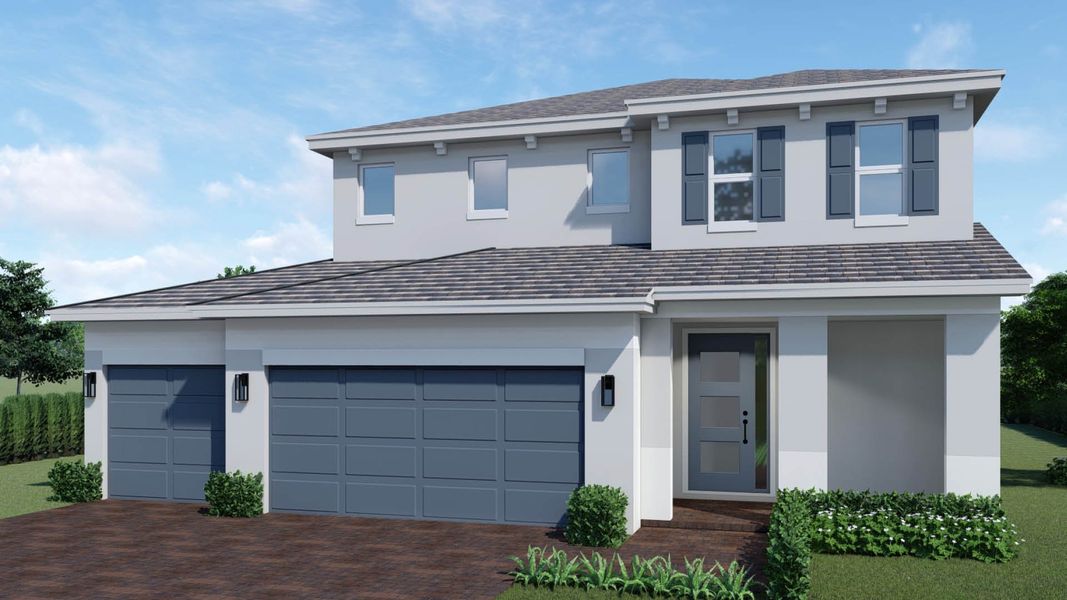 Representative exterior photo of a completed home built from the Ponte Vedra by D.R. Horton in Aspen Estates, Homestead, FL (Image 2). Representative exterior photo of a completed home built from the Ponte Vedra by D.R. Horton in Aspen Estates, Homestead, FL (Image 2).