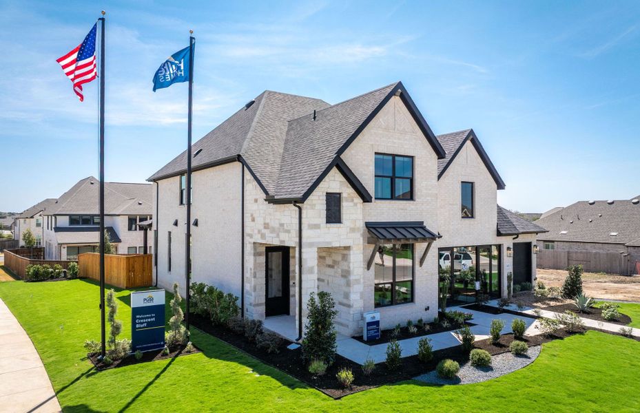 Representative exterior photo of a completed home built from the Garwood by Pulte Homes in Crescent Bluff, Georgetown, TX (Image 27). Representative exterior photo of a completed home built from the Garwood by Pulte Homes in Crescent Bluff, Georgetown, TX (Image 27).