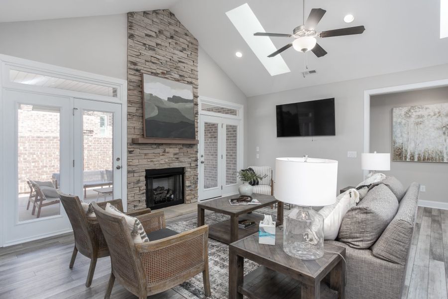 Representative furnished interior of a home built from the Manhattan by Keystone Homes NC in Weybridge, Burlington (Image 12).