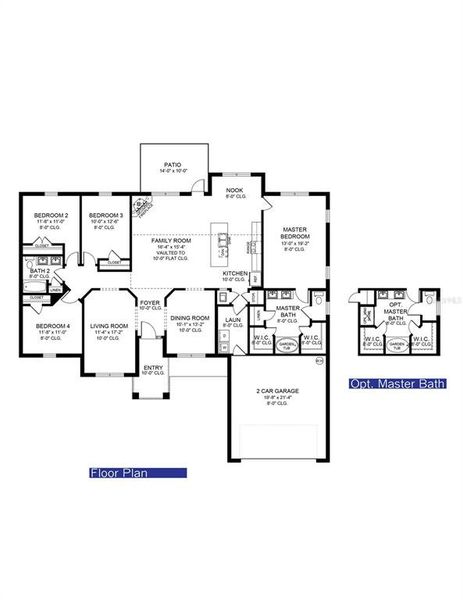 floor plan- does not reflect third garage