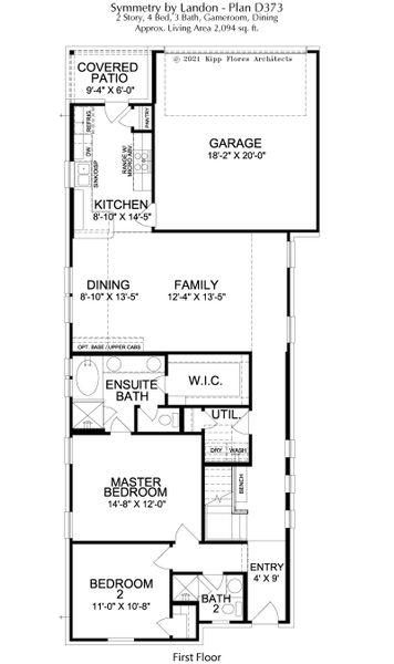 2D floor plan layout for the Symmetry D373 by Landon Homes in Symmetry 37s, Frisco, TX (Image 3). 2D floor plan layout for the Symmetry D373 by Landon Homes in Symmetry 37s, Frisco, TX (Image 3).
