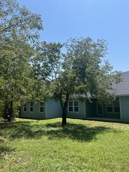 View of grassy yard. View of grassy yard.