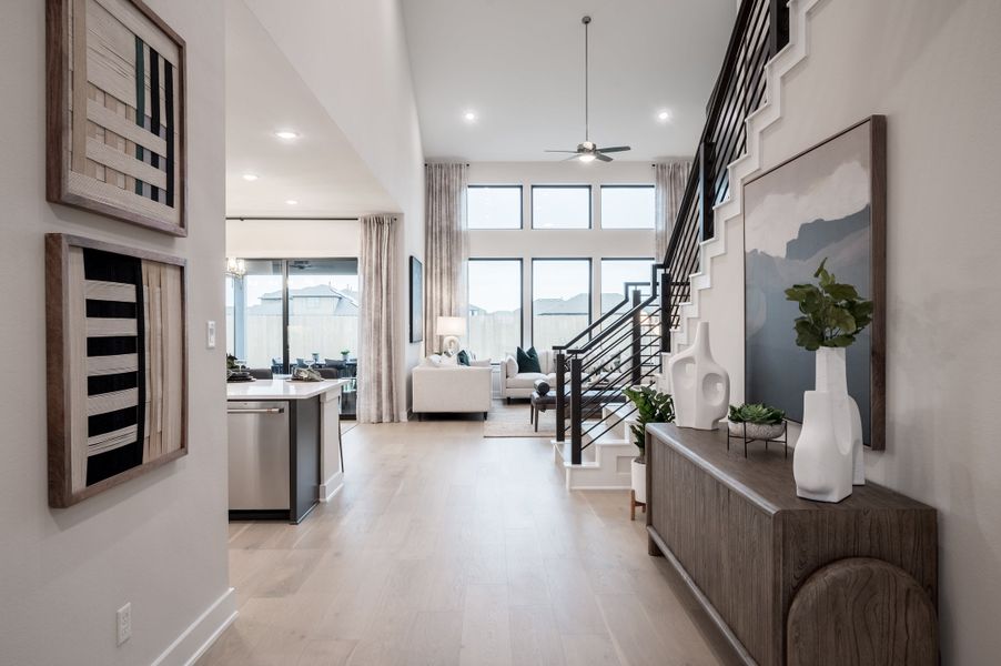 Representative furnished interior of a home built from the Barnhart by Tri Pointe Homes in Pecan Ridge, Fulshear (Image 7). Representative furnished interior of a home built from the Barnhart by Tri Pointe Homes in Pecan Ridge, Fulshear (Image 7).