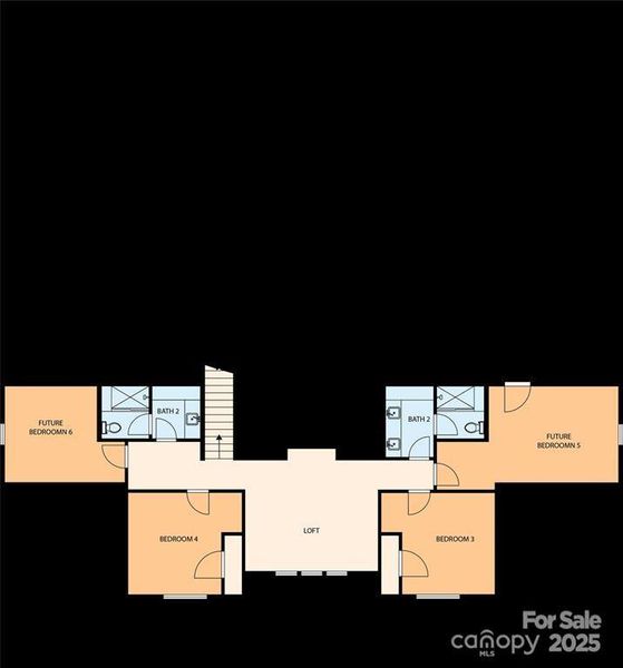 2D floor plan layout of this home in , Weddington, NC (Image 2).