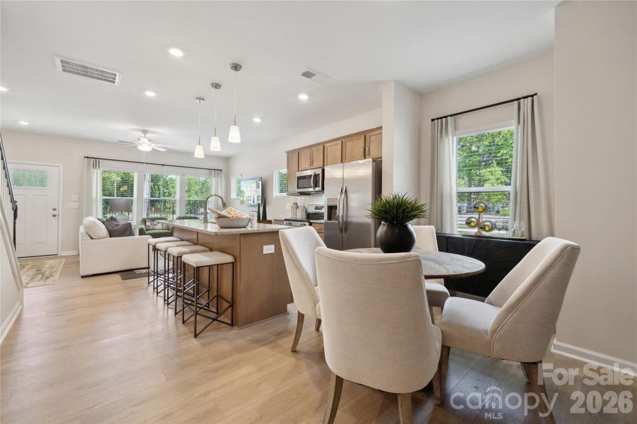 Furnished interior view inside a new home in Nichols Landing, Charlotte (Image 12).
