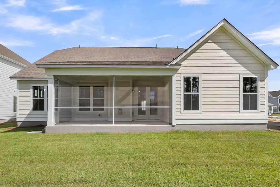 Exterior details and patio area of a home in Tidewater at Lakes of Cane Bay, Summerville (Image 19). Exterior details and patio area of a home in Tidewater at Lakes of Cane Bay, Summerville (Image 19).