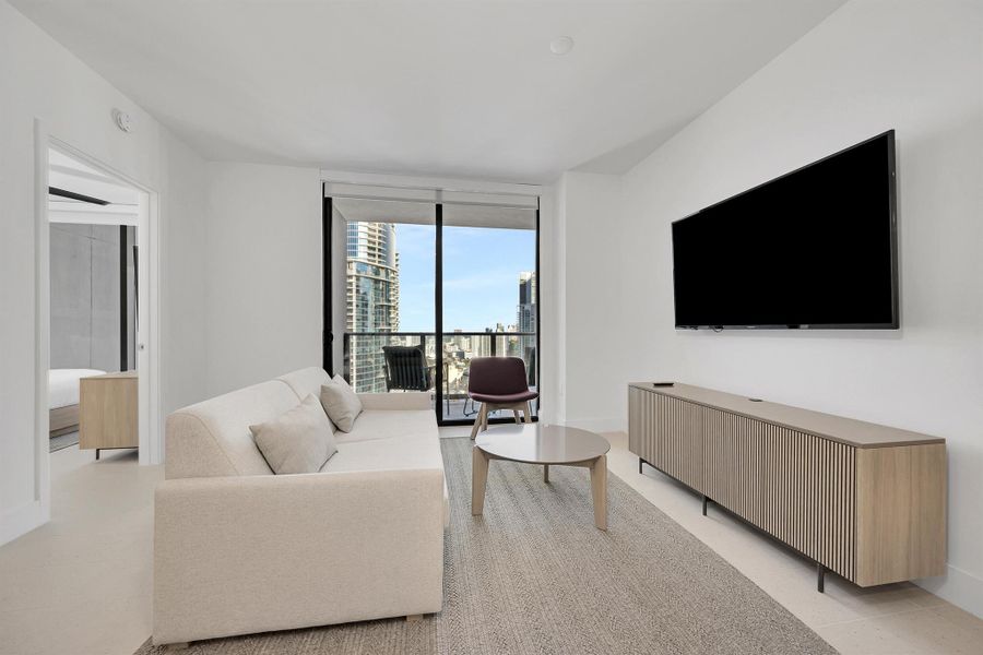 Furnished interior view inside a new home in , Miami (Image 13).