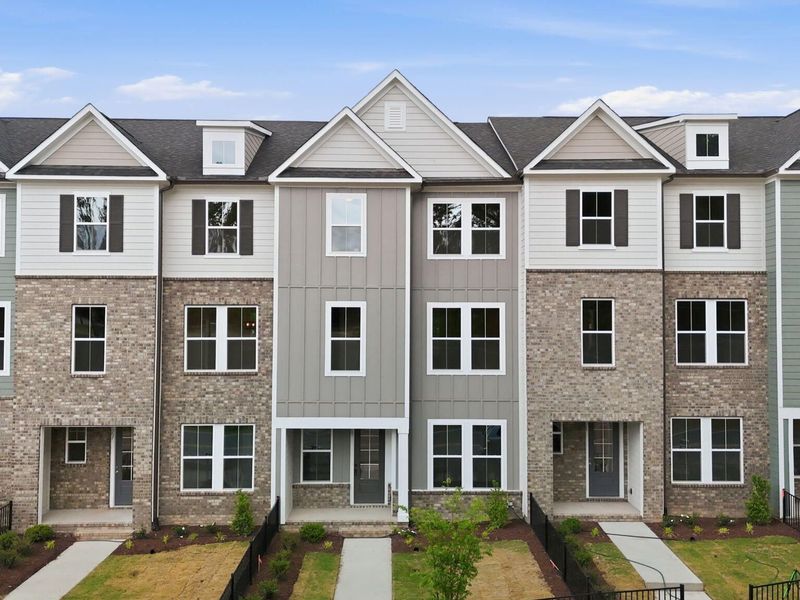 Front exterior of a new home in Camden Park, Knightdale, NC, highlighting curb appeal (Image 27).