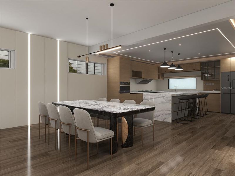 Dining Room into Kitchen Dining Room into Kitchen