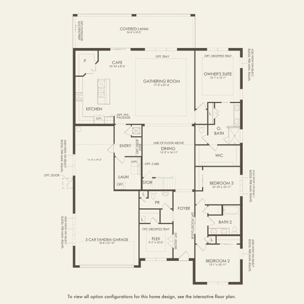 2D floor plan layout for the Merlot Grand by Pulte Homes in Avera, Orlando, FL (Image 3).