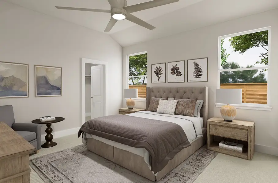 Representative furnished interior of a home built from the Chaise by Tri Pointe Homes in Painted Tree, McKinney (Image 7).