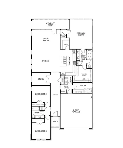 2D floor plan layout of this home in Bluff Haven, Georgetown, TX (Image 3). 2D floor plan layout of this home in Bluff Haven, Georgetown, TX (Image 3).